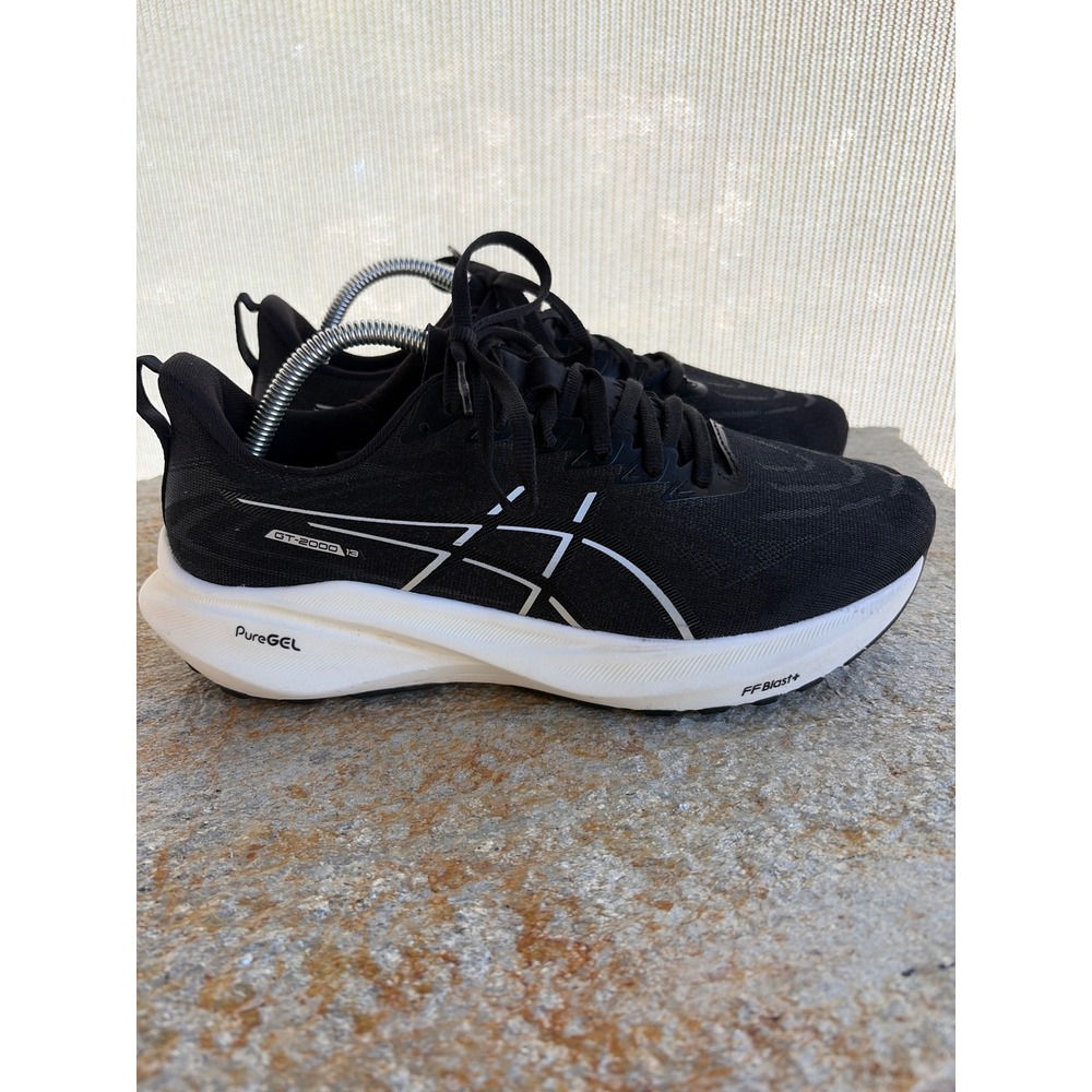 ASICS GT-2000 13 Womens 10 Wide Running Shoes Black White 1012B667 PureGEL